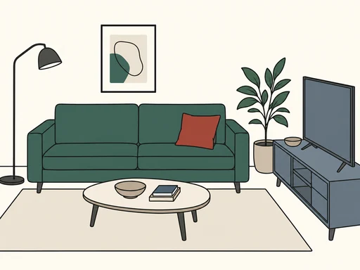 living room room illustration